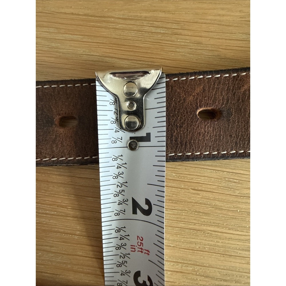 Hanks Belts Men's 46 Model 2865 Genuine Full Grain Leather Brown Made In USA - Picture 10 of 10